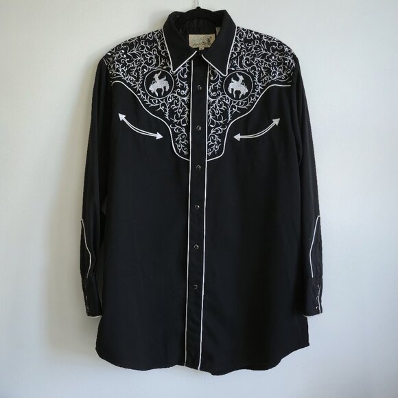 VINTAGE 90s Men's Roper Embroidered Western Shirt | Cowboy Style | Size XL - Picture 1 of 12